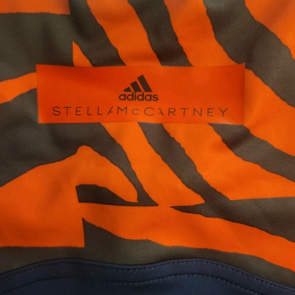 Adidas by Stella McCartney‎ Zebra Print Front Zip CLIMALITE Active-Wear Top Sz S - Picture 5 of 9